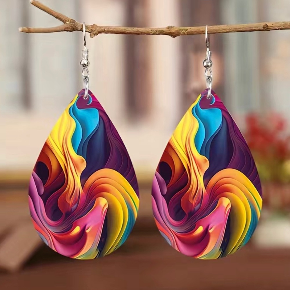 Colorful Teardrop Earrings